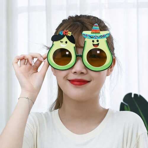 Hawaii Temalı Avokado Gözlük – Kostüm &amp; Parti Gözlüğü