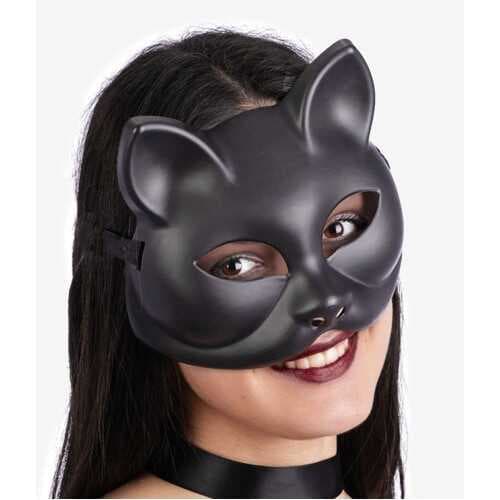 Siyah Renk Lüks Kedi Maskesi 12x13 cm