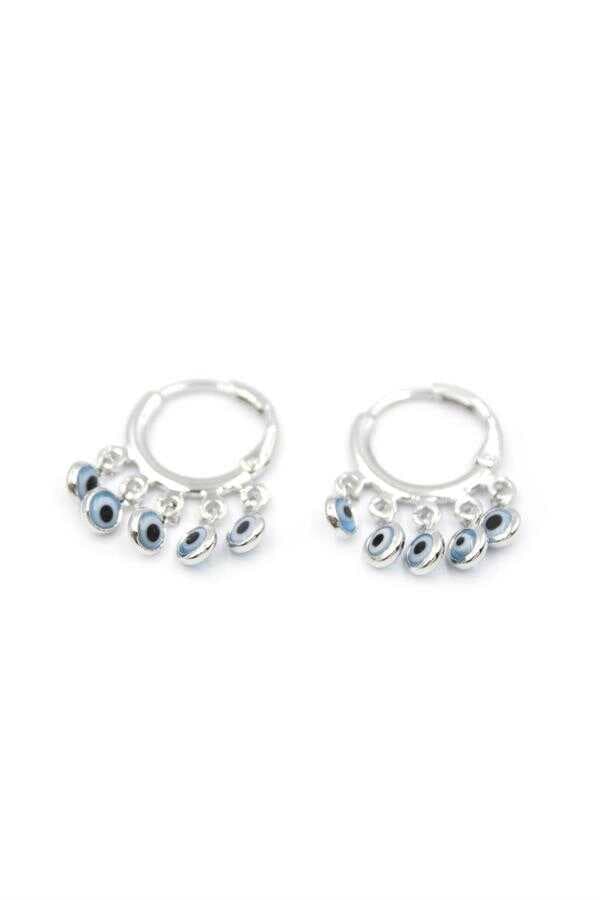 Nazar Boncuklu Küpe - Gümüş