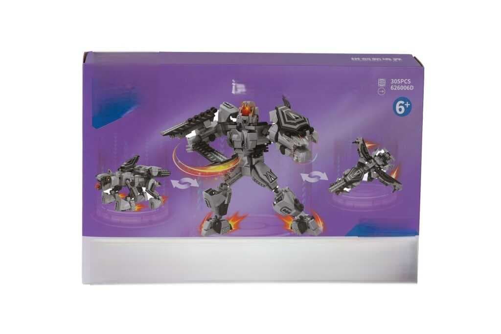 P626006-KARMA DÖNÜŞEN ROBOTLAR BLOCK OYUNCAK-KIRMIZI