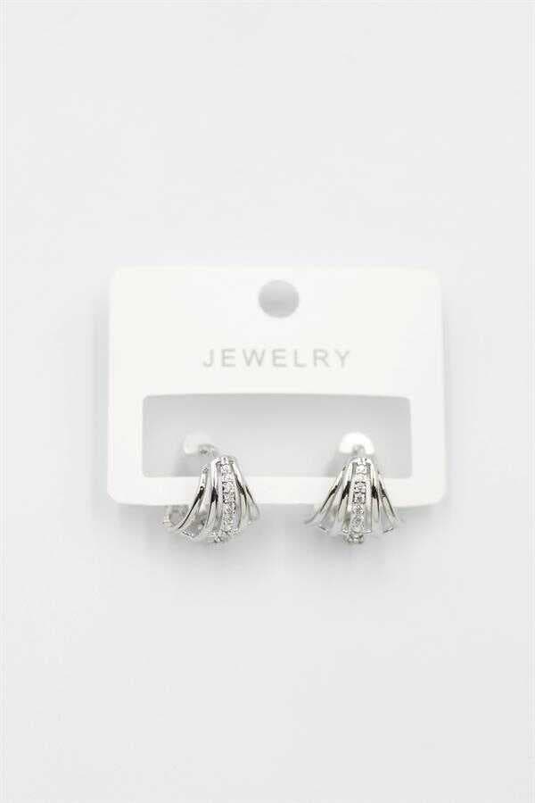 Taşlı Küpe - Gümüş