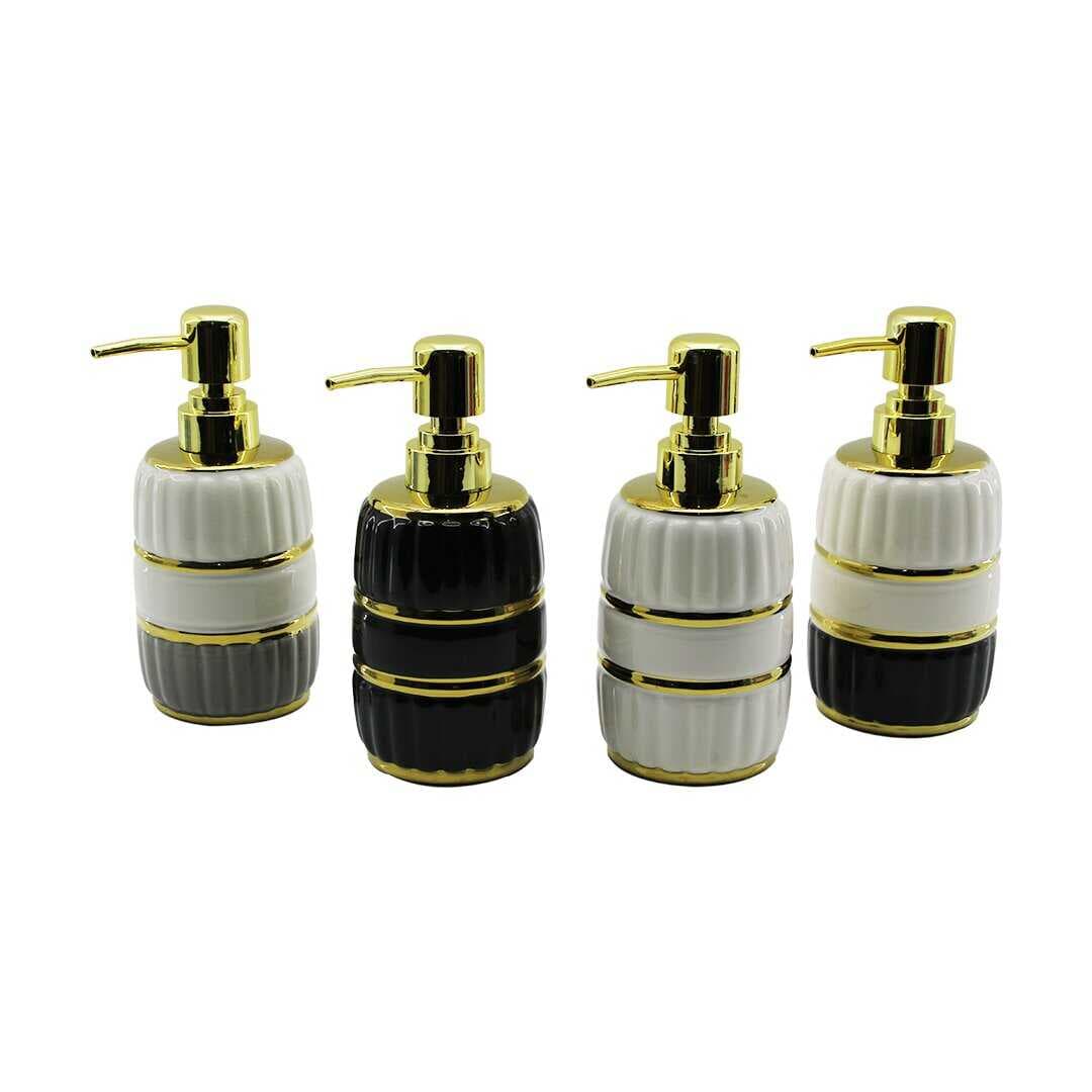 ŞİŞE GOLD KAPAK - BOĞUM SERAMİK SIVI SABUNLUK 6X11CM (5430)