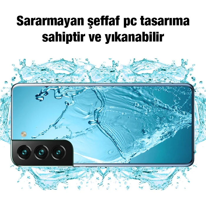 Ally SM Galaxy S22 Plus Kılıf Kamera Korumalı Ultra İnce Şeffaf Silikon Kılıf-(5775)