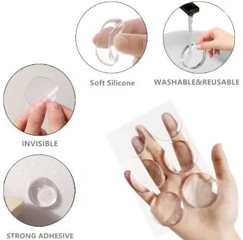 Nessiworld Şeffaf  Silikon Mobilya ve Kapı Durdurucu Darbe Pedi 6 lı