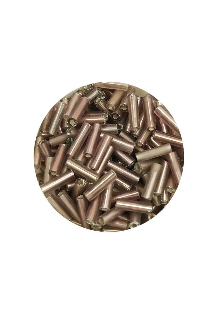 Uzun Boru Kesme Boncuk Çap 2mm Uzunluk 10 mm - 20 Gram - Koyu Bej - BNC225