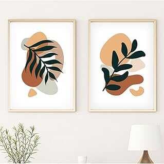 Huhuli Ahşap Çerçeveli Moder Tablo Seti Huhu34 50 x 70 2P50x70D00034