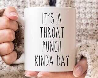 print dore Komik Kupalar, Komik Kahve Kupaları, Bu Bir Boğaz Yumruğu Gibi Bir Gün, İngilizce Kupa112