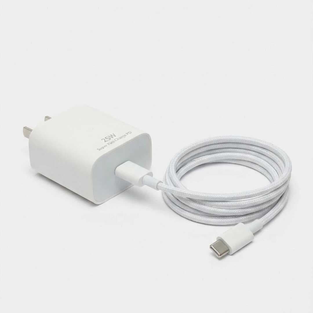 25W Hızlı Şarj Adaptörü USB-C to Type-C Kablolu – PD Destekli, Süper Hızlı Şarj Cihazı (5430)