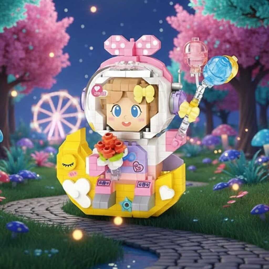 LZ-8828  KIZ ASTRONOT 410 PARÇA BLOCK OYUNCAK