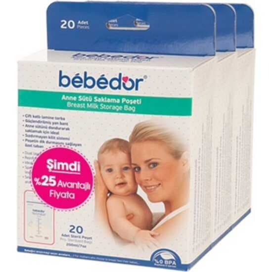 Anne Sütü Saklama Poşeti 20x3lü