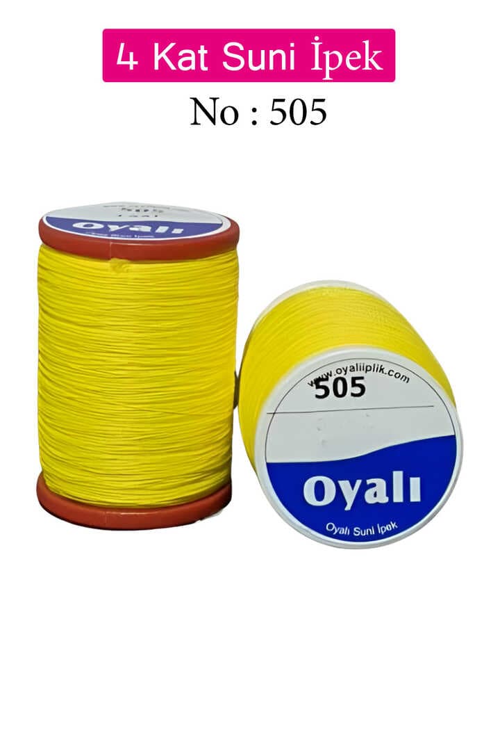 Oyalı 4 Kat Suni İpek İplik İğne Oyası Boncuk İpi Tığ Oyası No:505
