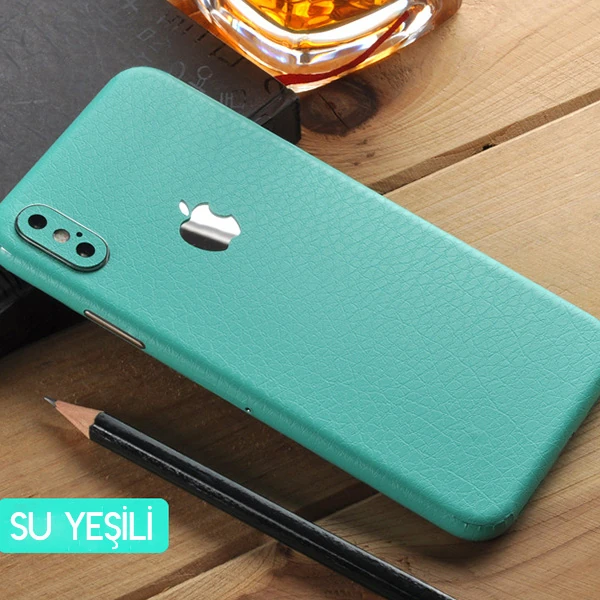 İPhone  XR 6.1 Deri Dokulu Arka Yan Kaplama Sticker-(5775)
