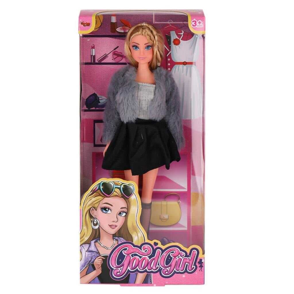 Nessiworld WG-115519-20 Kürk Ceketli Elbiseli Bebek 29 cm  -Vardem Oyuncak