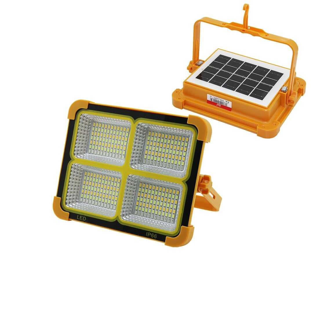 SOLAR LED LİGHT ÇAKARLI SOLAR PROJEKTÖR - POWERBANK KAMP - DIŞ MEKAN GÜNEŞ ENERJİLİ 12000mAh- 84X4=336LED (5430)