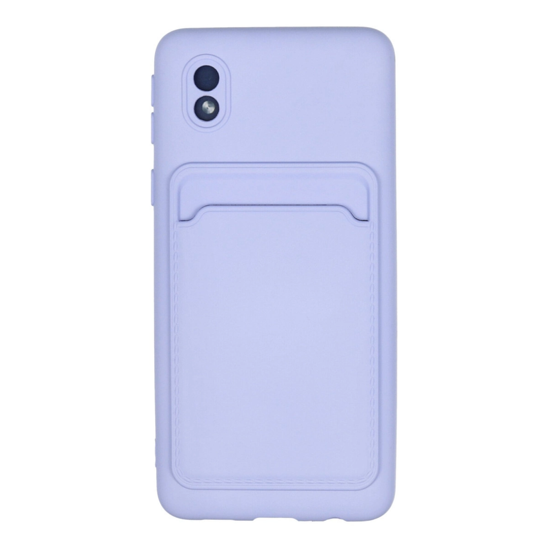 Samsung Galaxy A01 Core Kılıf Kelvin Kartvizitli Silikon - Lila