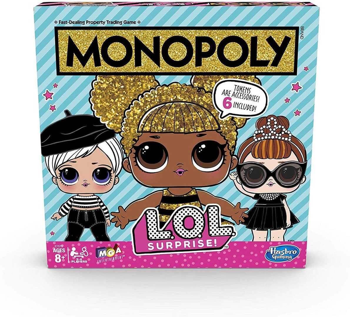 Monopoly Game: L.O.L. Surprise Edition Board Game for Kids Ages 8 and up