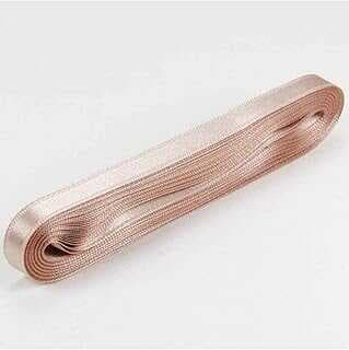 PARTİ VİTRİNİ Pudra Renk Saten Kurdela 1 Cm. X 10 Metre (Pudra)