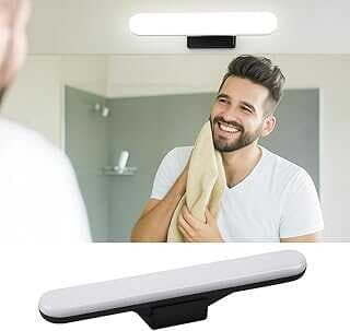 SekaTech 30cm Mıkatıslı Kablosuz LED Lamba – USB Şarjlı, 5W 32 LED, Dokumatik Rek Değişimi, 6500K-4000K-3200K, Işıldak Aplik Makyaj Tıraş Mutfak Dolap Işığı Hero Led (Siyah)