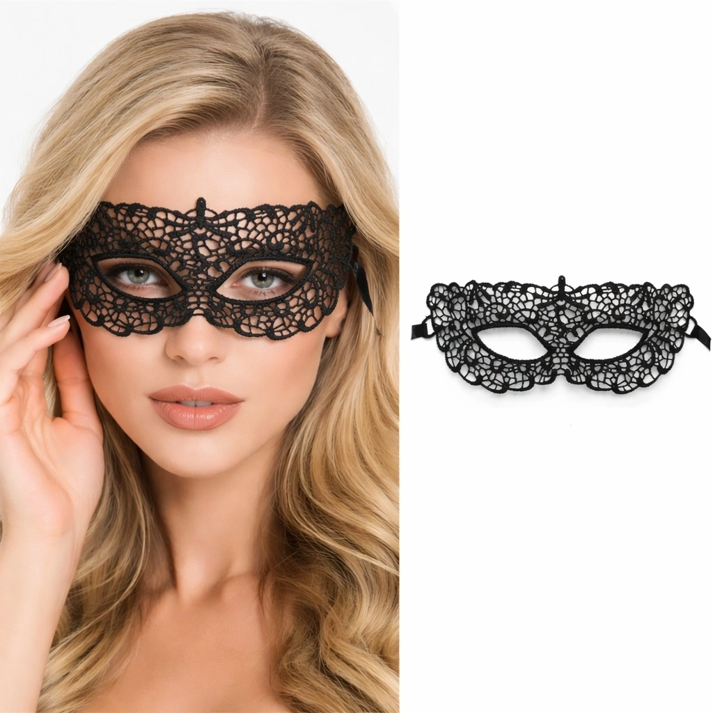 Siyah Dantel Venedik Maskesi Kadın – Zarif Parti  Balo Maskesi 5 No