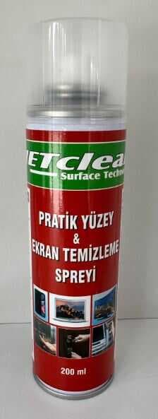JETCLEAN 200ML PRATİK YÜZEY VE EKRAN TEMİZLEME SPREYİ (4767)