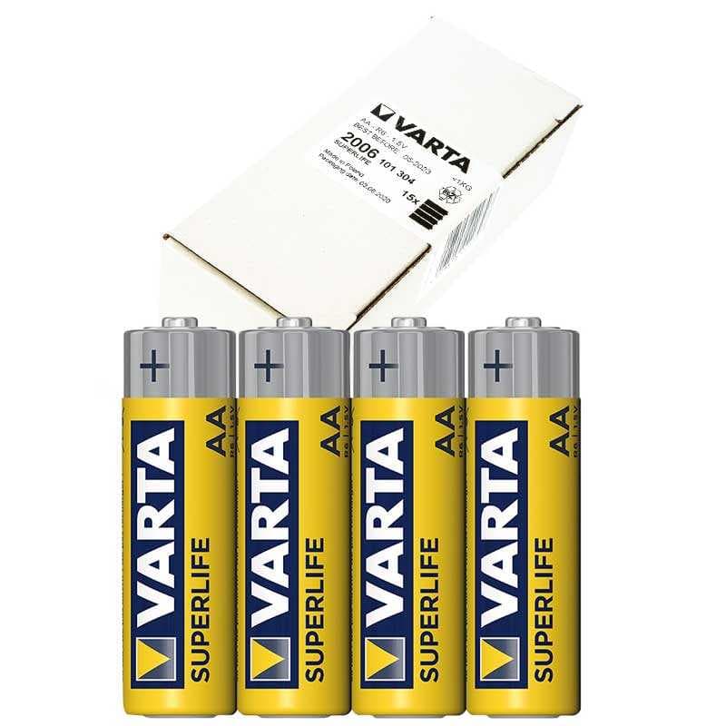VARTA SUPERLIFE ÇİNKO AA KALEM PİL 60LI PAKET FİYAT (4767)