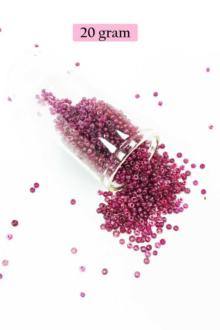 Dökme Cam Kum Boncuk (11/0) 2 mm - 4 Renk - Toplam 80 Gram -  BNC400