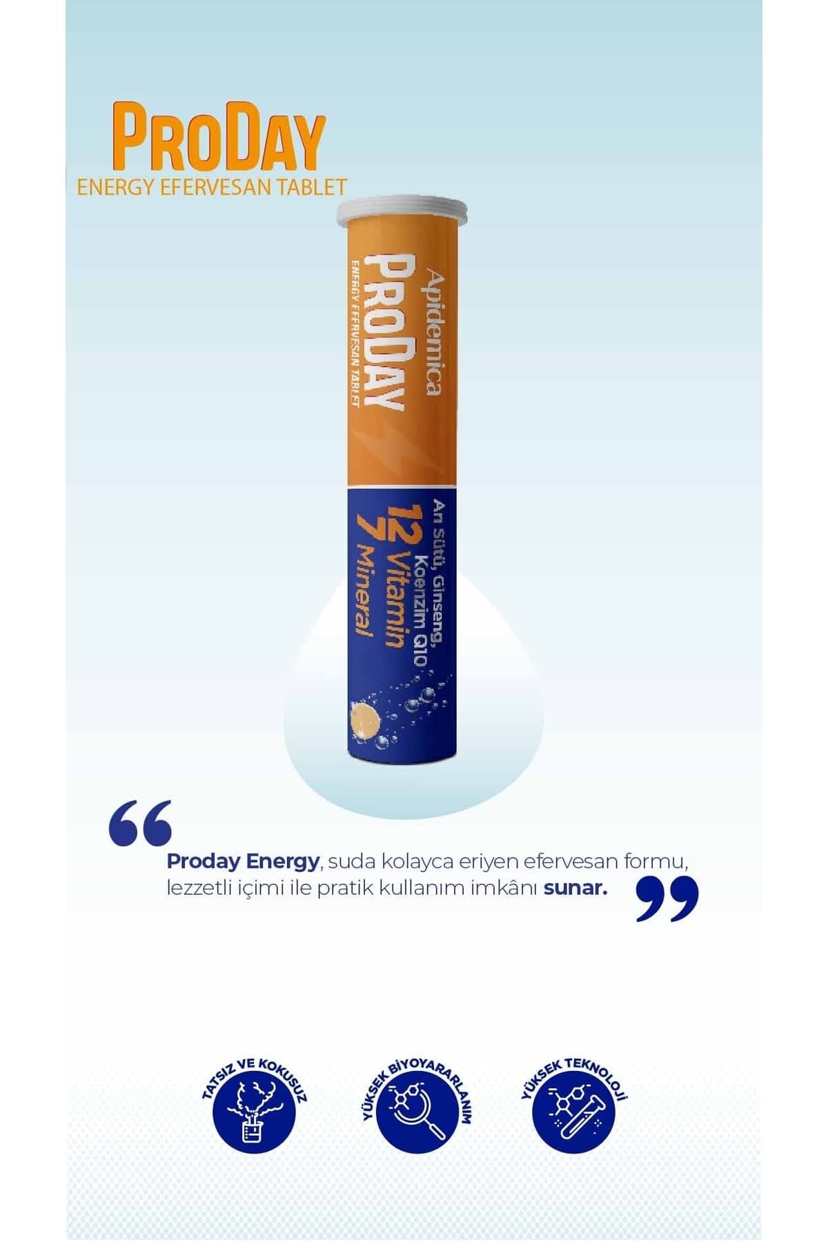 Apidemica Proday Energy (arı Sütü, Ginseng, Koenzim Q10, 12 Vitamin Ve 7 Mineral)
