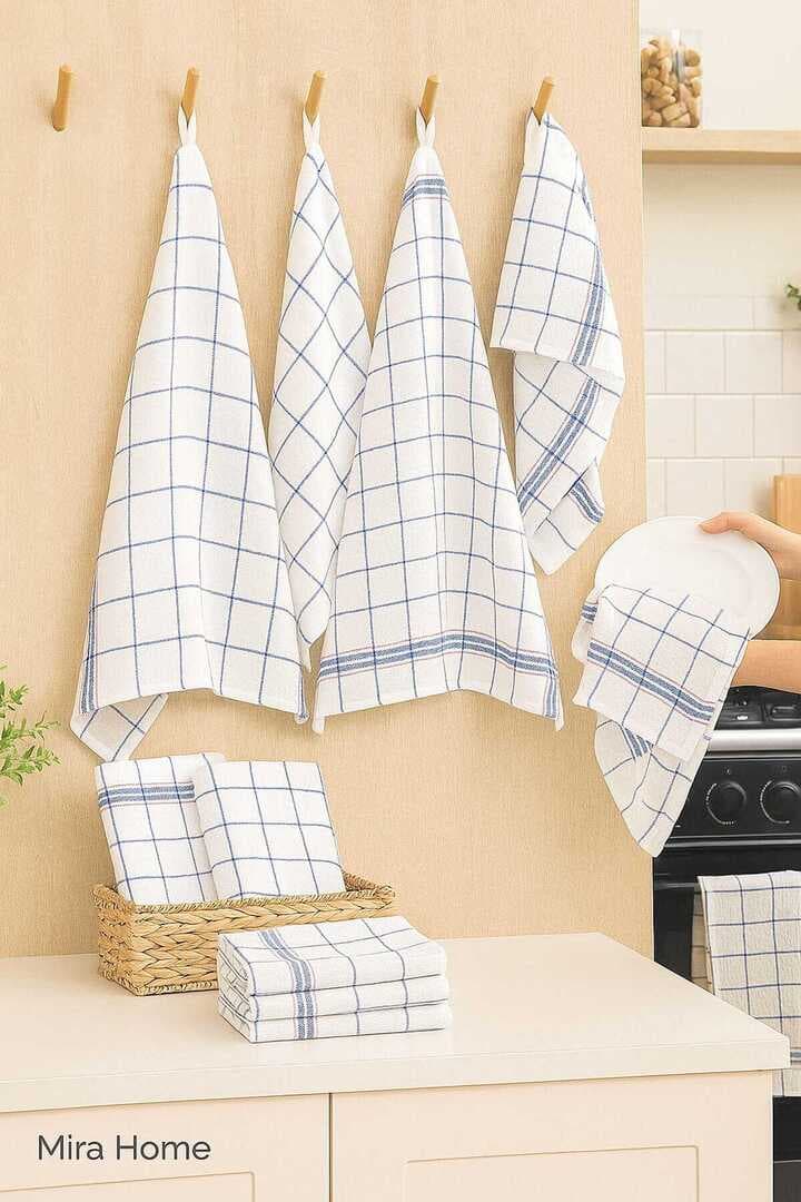 10 lu Lüks Bulaşık Kurulama Bezi ve Mutfak Peçetesi 50x70 Cm Daily Beyaz