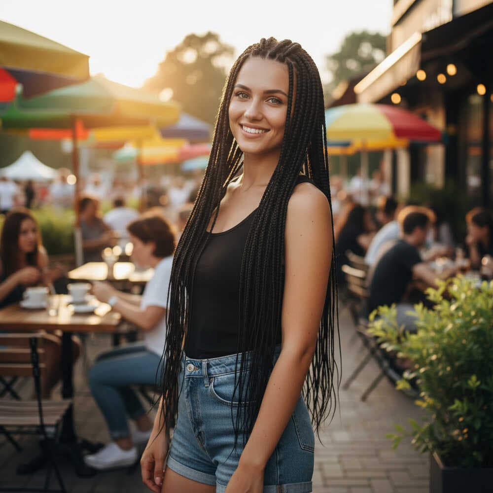 Afrika Örgüsü ve Rasta İçin Sentetik Saç / Siyah