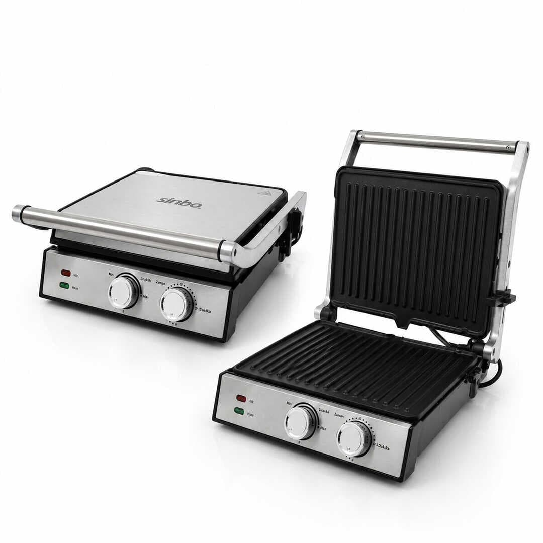 Sinbo Izgara ve Tost Makinesi - Yapışmaz Yüzey - 4 Dilim Kapasiteli