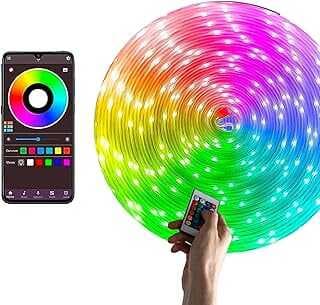 Amber LED Pixel Rgb Magic Peri ışık - 5v Usb Girişli, Bluetooth Uygulamalı, Uzakta Kumadalı, Müziğe Duyarlı, Suya Dayaıklı, Parti, Yılbaşı, Doğum Güü, Eğlece içi (10 Metre)