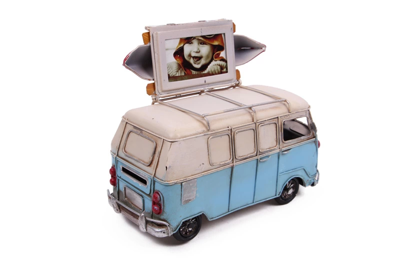 Dekoratif Metal Minibüs Çerçeveli Ve Kumbaralı