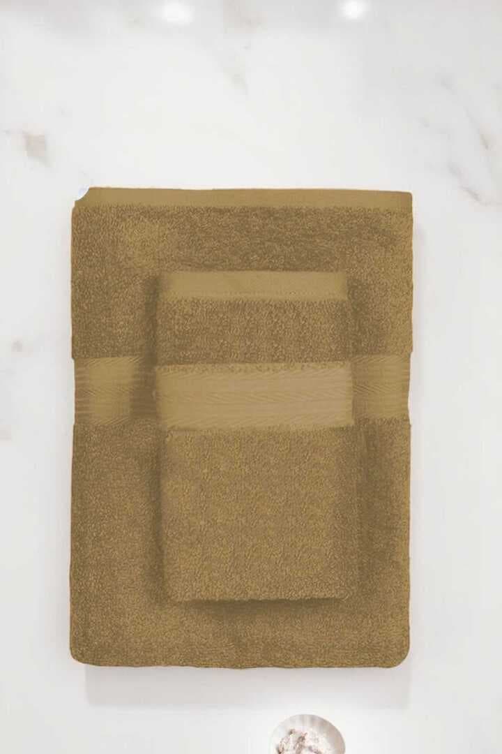 2 Parça Battal Lüks Premium Banyo Spa Havlu Takımı 90x170 Cm Kahve