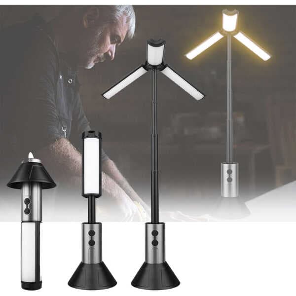 Teleskopik Şarj Edilebilir Çadır Kamp Işığı