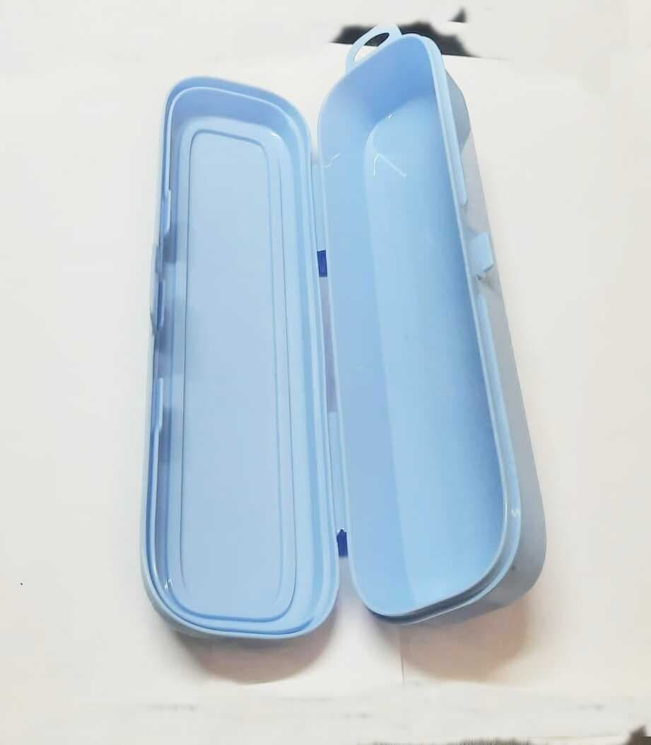 Mavi Multi Renkli Kapaklı Kalemlik Kutusu -Çanta İçi Saklama - Diş Fırçası - Makyaj Fırçası Kutu (477477)