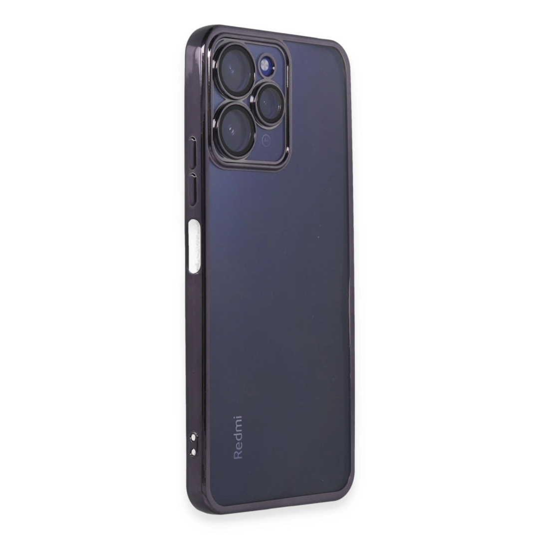 Xiaomi Redmi 12 Kılıf Razer Lensli Silikon - Mor