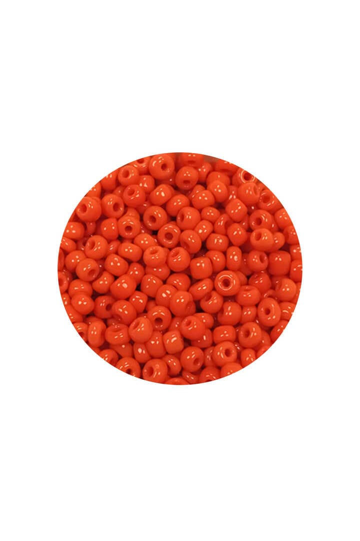 Dökme Cam Kum Boncuk (11/0) 2 mm - 60 Gram -  Turuncu - BNC048