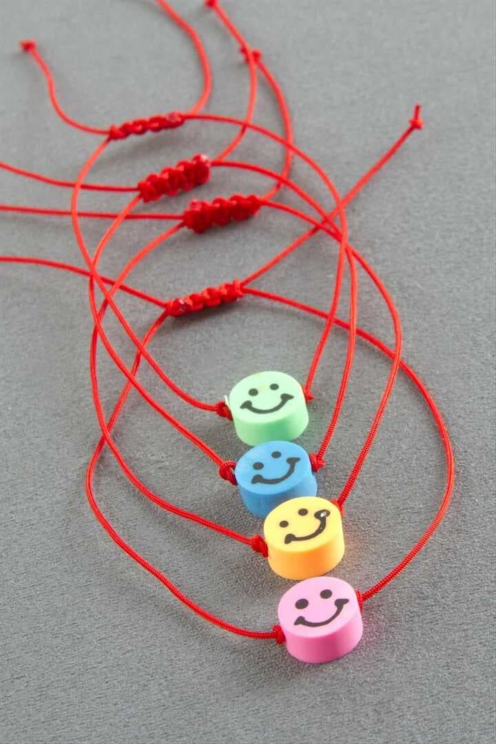 Emoji Makrome İp Bileklik