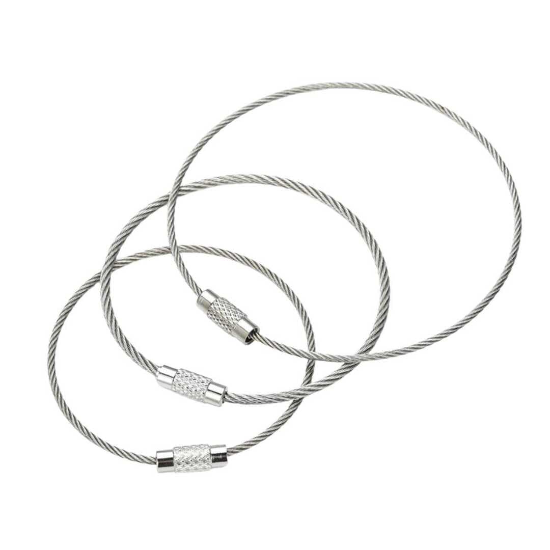 10'lu Paslanmaz Çelik Tel Anahtarlık (4767)