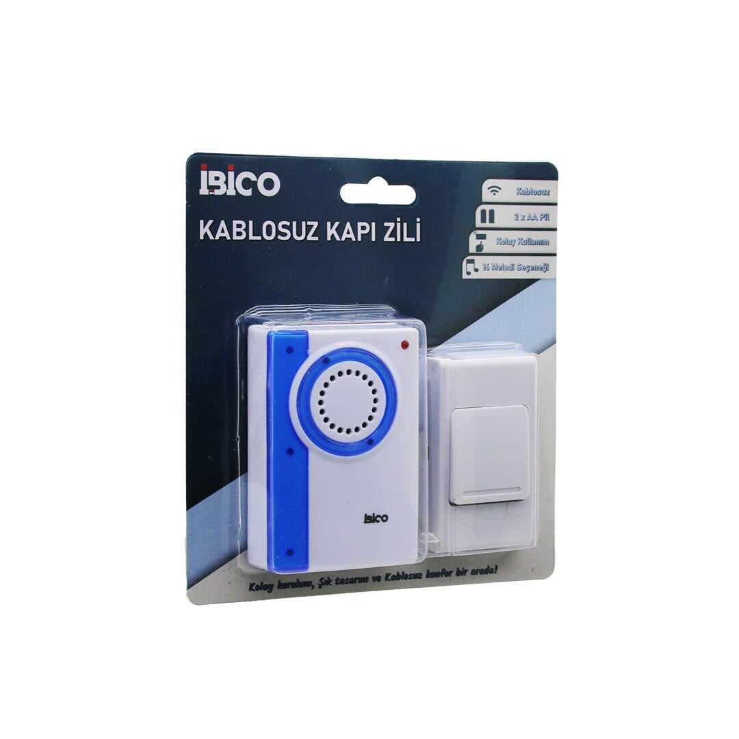 WİRELES KABLOSUZ KAPI ZİLİ PİLLİ 16 FARKLI MELODİ 50MT ÇEKİM ALANI PİL = 2AA - DÜĞME = 23A (5430)