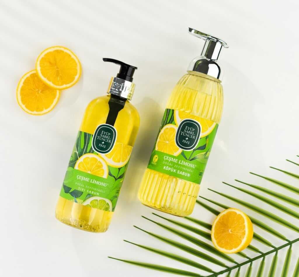 Doğal Zeytinyağlı Köpük Sabun 500 ml Çeşme Limonu