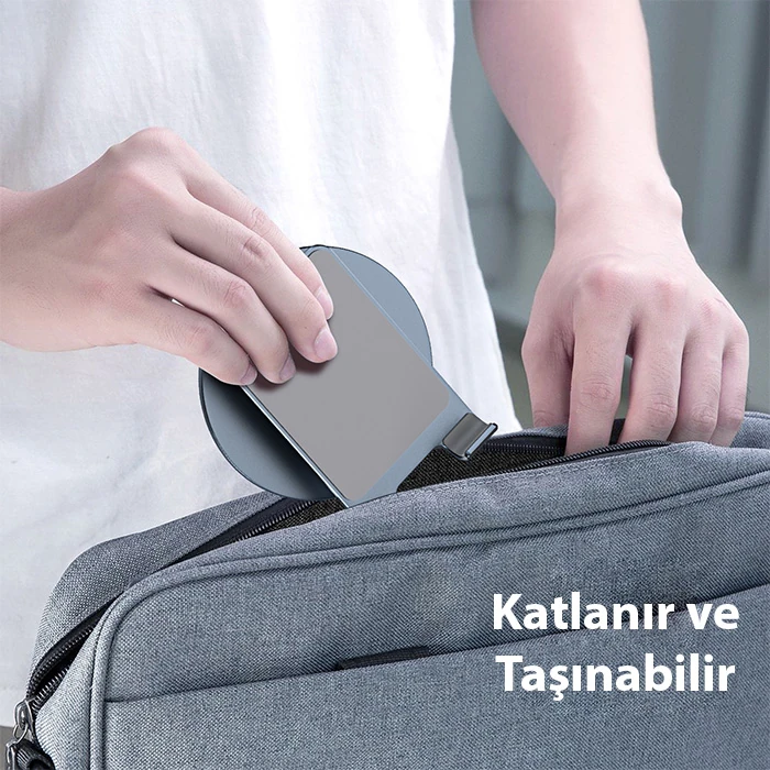 Dux Ducis ES Series Alüminyum Alaşımlı 360° Dönebilen Katlanır Telefon Standı-(5775)