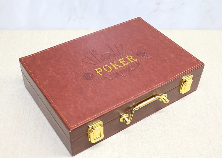 Deri Çantalı 200 Chip Ve 2 Adet İskambil Kağitına Sahip Poker Oyunu Alk4229