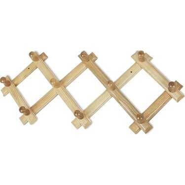 AHŞAP 10 KOLLU AKORDİYON DUVAR ASKISI (5430)