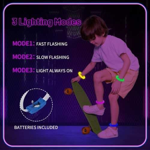 Festival & Parti LED Bileklik – 3 Modlu Işıklı