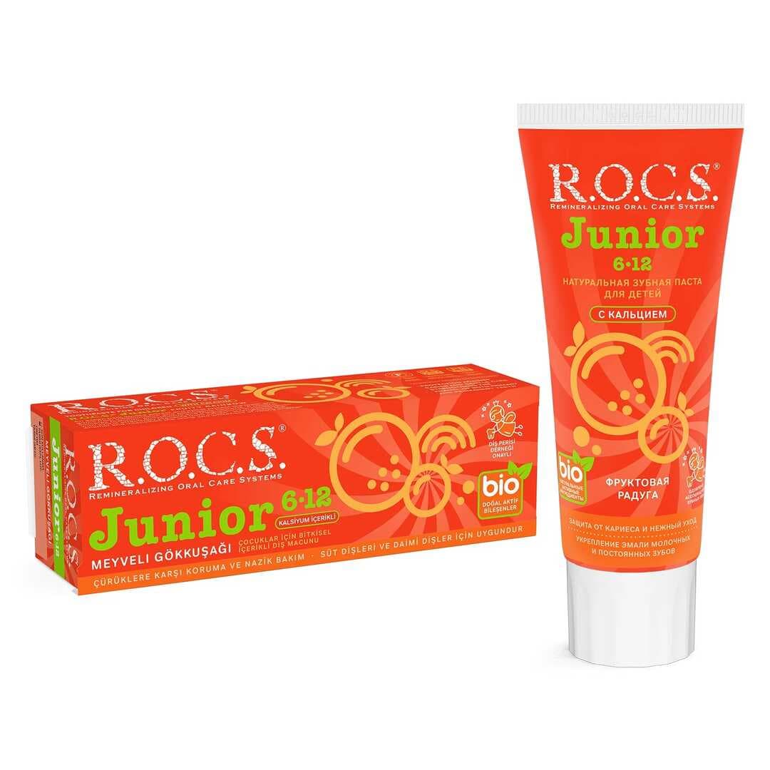 R.O.C.S. Junior Diş Macunu 6-12 Yaş 60 ml Meyveli Gökkuşağı