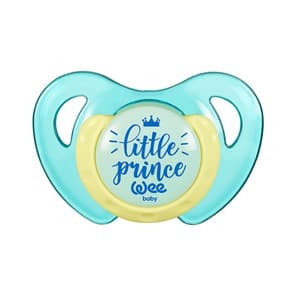 Wee Baby Desenli Kelebek Damaklı Emzik 0-6 Ay Mavi