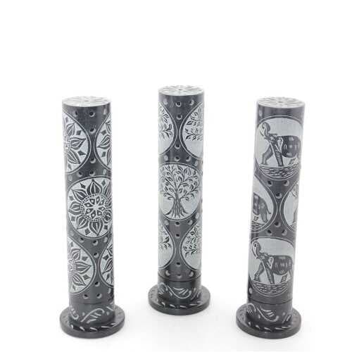 Obsidian Taşı İşlemeli Kule Tütsülük Model 2