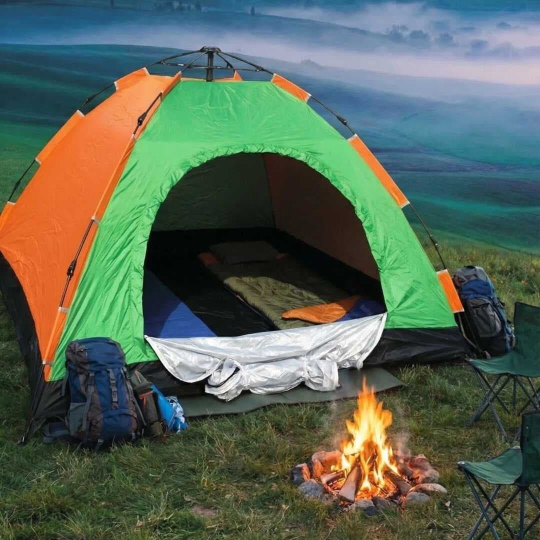 6 Kişilik Otomatik Kurulum Kamp Çadırı – Outdoor Aile, Doğa, Suya Dayanıklı Hızlı Kurulum Çadır 220x250x160 cm (5430)