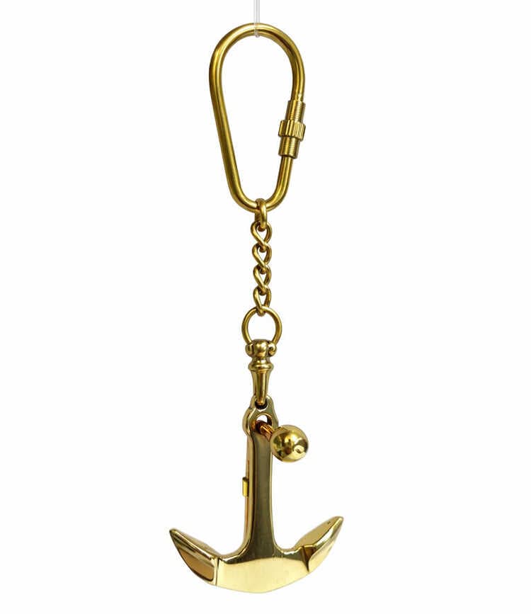 Geleneksel Pirinç Çapa Figürlü Anahtarlık